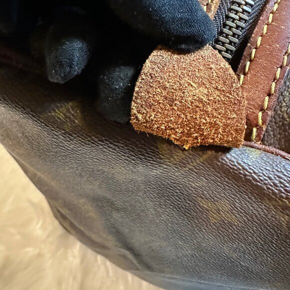 Authentic Louis Vuitton Monogram Coated Canvas Sac Souple 45 Boston Travel Bag - Picture 12 of 17